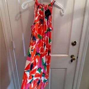 Trina Turk Juju Vibrant Floral Halter Dress
